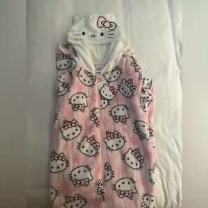 Hello Kitty Fleece Hooded One-Piece Pajama Jumpsuit